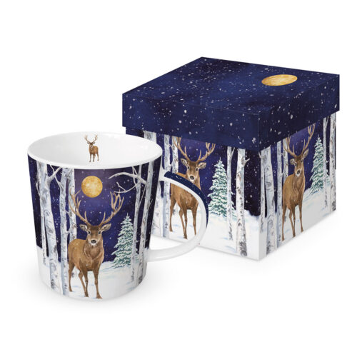 Keraamiline kruus karbis "Winter Stag"